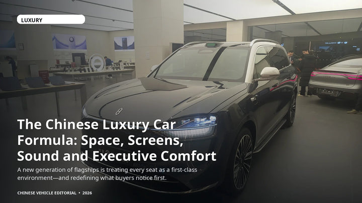 The Chinese Luxury Car Formula: Space, Screens, Sound and Executive Comfort